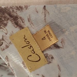 Caslon 100% summer silk dress w lined size4 w matching color cardigan.